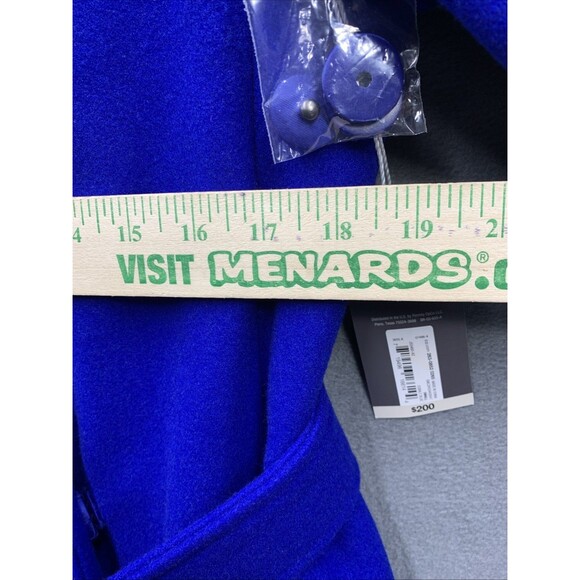 Worthington Womens Wool Blend Robe Coat Belted Cobalt Blue Size Small New - Picture 7 of 16